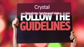  Presentation with guidelines - Cool new PPT theme with patient law - follow the guidelines card backdrop and a tawny brown colored foreground