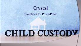 Presentation with child custody - Theme with patient law - words child custody on light background and a  colored foreground