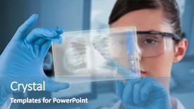  Presentation with scientist - PPT layouts with patient lying on mri scanner background and a  colored foreground