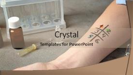  Presentation with allergy - Beautiful theme featuring patient making allergy test backdrop and a coral colored foreground