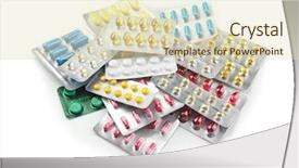  Presentation with health-care - PPT theme enhanced with drug side effect - health care concept blister packs background and a soft green colored foreground