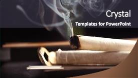  Presentation with healing - Theme having healing methord - moxa stick on tray closeup background and a dark gray colored foreground