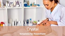  Presentation with face massage spa skin - Cool new PPT layouts with eldery - spa and massage deals facial backdrop and a coral colored foreground