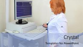  Presentation with patient monitor - PPT layouts enhanced with patient monitor ecg in multidisciplinary background and a  colored foreground