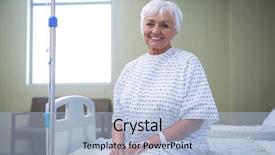  Presentation with hospital bed - Amazing PPT layouts having patient on bed in hospital backdrop and a  colored foreground