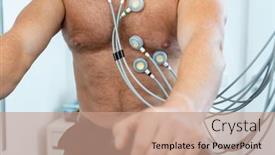  Presentation with exercise bike - Presentation theme consisting of patient-on-exercise-bike background and a coral colored foreground