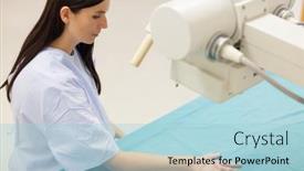  Presentation with medical hand - Cool new presentation theme with patient-placing-her-hand backdrop and a light blue colored foreground