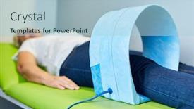  Presentation with joint pain - Slide set featuring patient-receives-magnetic-therapy background and a light blue colored foreground