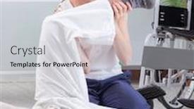  Presentation with trauma - Presentation design featuring hospital after injury trauma background and a light gray colored foreground