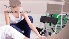  Presentation with trauma - Slide set with hospital after injury trauma background and a lemonade colored foreground