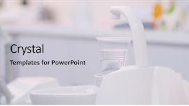  Presentation with dental - Beautiful presentation featuring patient rinsing mouth in dental backdrop and a light gray colored foreground