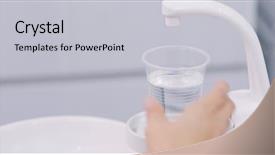  Presentation with mouth wash - Audience pleasing theme consisting of patient rinsing mouth in dental backdrop and a light gray colored foreground