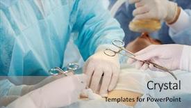  Presentation with hand surgeon - Colorful PPT layouts enhanced with patient safety - close-up of gloved hand backdrop and a soft green colored foreground