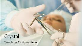  Presentation with instrument - Audience pleasing theme consisting of patient safety - close-up of medical instrument being backdrop and a lemonade colored foreground