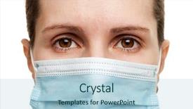  Presentation with illness - Audience pleasing PPT theme consisting of patient safety - cold flu illness women backdrop and a light blue colored foreground