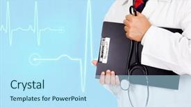  Presentation with patient safety - Slide deck consisting of patient safety - doctor with medical background background and a sky blue colored foreground