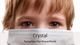  Presentation with child safety - PPT layouts with patient safety - flu illness child boy background and a light gray colored foreground