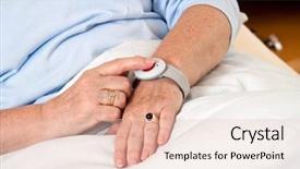  Presentation with senior citizen - PPT theme having patient safety - help a senior citizen background and a lemonade colored foreground