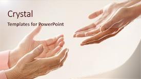  Presentation with elderly care - Audience pleasing PPT layouts consisting of patient safety - helping hands care backdrop and a lemonade colored foreground