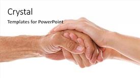  Presentation with old young - Amazing PPT layouts having patient safety - old male and young female backdrop and a white colored foreground