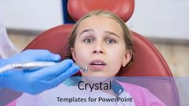  Presentation with dental - Cool new presentation design with patient scared during a dental backdrop and a  colored foreground