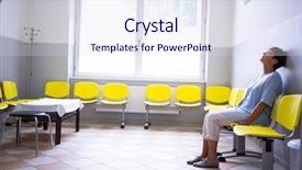  Presentation with waiting room - Slides with patient sitting in a waiting background and a sky blue colored foreground