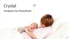  Presentation with newborn baby hospital - Cool new presentation theme with patient speaking to her newborn backdrop and a  colored foreground