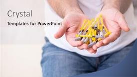  Presentation with diabetes - Presentation theme having patient-suffering-from-diabetes-visiting background and a lemonade colored foreground