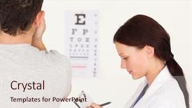  Presentation with female hospital patient - Beautiful theme featuring patient using an eye backdrop and a lemonade colored foreground