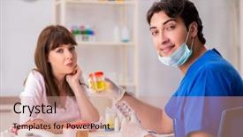  Presentation with urine - Slides enhanced with patient visiting doctor for urine background and a coral colored foreground