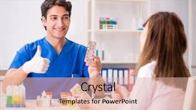  Presentation with urine - Amazing PPT theme having patient visiting doctor for urine backdrop and a lemonade colored foreground