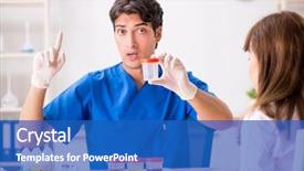  Presentation with urine - Audience pleasing PPT theme consisting of patient visiting doctor for urine backdrop and a teal colored foreground