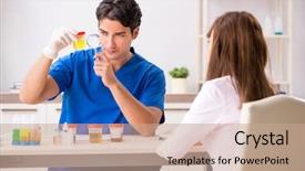  Presentation with urine - Slide deck enhanced with patient visiting doctor for urine background and a coral colored foreground