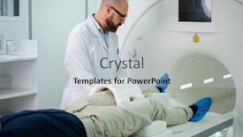  Presentation with mri - Beautiful theme featuring patient visiting mri procedure backdrop and a light gray colored foreground