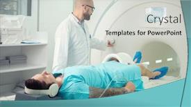  Presentation with mri - Presentation theme enhanced with patient-visiting-mri-procedure background and a light gray colored foreground