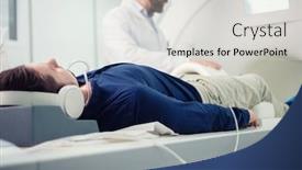  Presentation with mri - Slides featuring patient-visiting-mri-procedure background and a light gray colored foreground