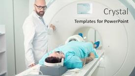  Presentation with mri - Amazing slide deck having patient-visiting-mri-procedure backdrop and a light gray colored foreground