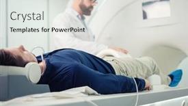  Presentation with mri - PPT theme consisting of patient-visiting-mri-procedure background and a white colored foreground