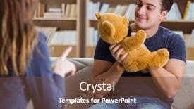  Presentation with psychiatrist - Theme consisting of patient-visiting-psychiatrist-doctor background and a tawny brown colored foreground