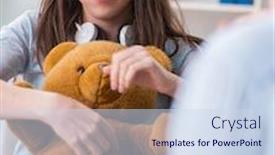  Presentation with psychiatrist - Slide set enhanced with patient-visiting-psychiatrist-doctor background and a sky blue colored foreground