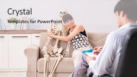  Presentation with termo therapy - Beautiful theme featuring patient visiting psychologist for therapy backdrop and a  colored foreground