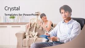  Presentation with particle therapy - Cool new slides with patient visiting psychologist for therapy backdrop and a  colored foreground