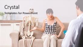  Presentation with autism and therapy - Slide deck consisting of patient visiting psychologist for therapy background and a  colored foreground