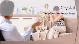  Presentation with therapy dogs - Beautiful PPT theme featuring patient visiting psychologist for therapy backdrop and a  colored foreground