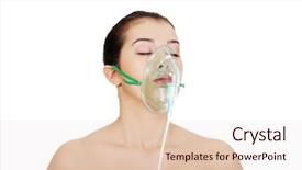  Presentation with oxygen - Cool new slide set with patient wearing a oxygen mask backdrop and a lemonade colored foreground