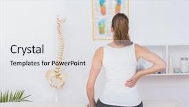  Presentation with back pain - Slide set having patient with back pain background and a white colored foreground