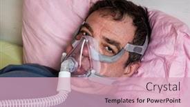  Presentation with hospital mask - Beautiful PPT theme featuring patient-with-coronavirus-covid-19 backdrop and a soft green colored foreground