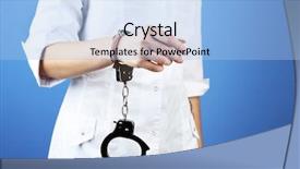  Presentation with handcuffed - Presentation theme having patients right - female hand is handcuffed background and a light blue colored foreground