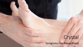  Presentation with foot massage - Beautiful slides featuring patients theraapies - close-up of a woman enjoying backdrop and a lemonade colored foreground