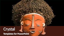  Presentation with africa - Audience pleasing slides consisting of patinaj artistic - african female mask central africa backdrop and a tawny brown colored foreground